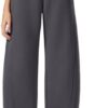 G4Free Barrel Sweatpants Women Fleece Lined Cotton Yoga Pants with Pockets Thermal Wied Leg Pants Winter Clothing(Dark Gray,M,31") : Clothing, Shoes & Jewelry