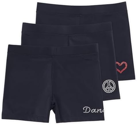 Lucky & Me Girls Dance Shorts for Gymnastics & Dancewear, Ella 3 Pack, Black Size 6 Years : Clothing, Shoes & Jewelry