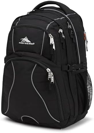High Sierra Swerve Laptop Backpack, Black, One Size : Electronics