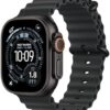 Apple Watch Ultra 3 [GPS + Cellular 49mm] Running & Multisport Smartwatch w/Rugged Titanium Case w/Black Ocean Band. Satellite Communications, Advanced Health & Fitness Tracking : Electronics