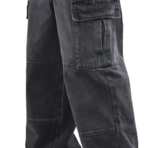 LOGEQI Mens Baggy Cargo Jeans Wide Leg Hip Hop Jeans Streetwear Loose Fit Denim Pants Black at Amazon Men’s Clothing store